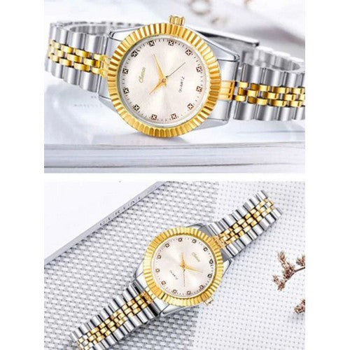 Silver Rolie Date Just Watch White Face