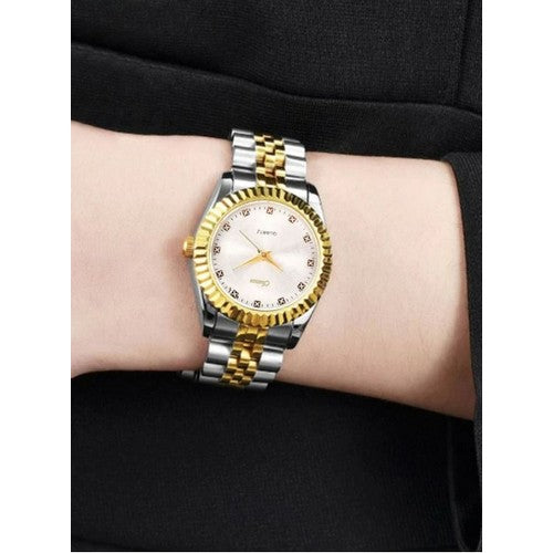 Silver Rolex Date Just Watch White Face