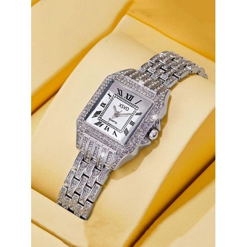 Diamond Cartier Silver Watch