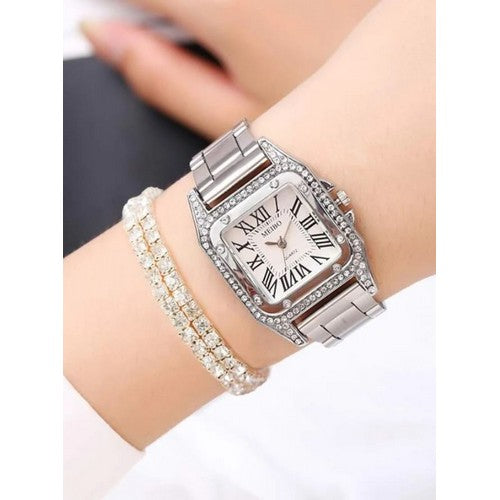Diamond Cartier Watch & Double Bracelet 