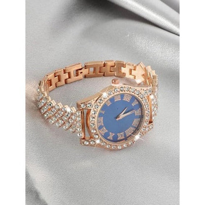 All Over Rhinestone Rose Gold Watch