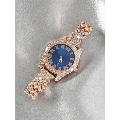 All Over Rhinestone Rose Gold Watch