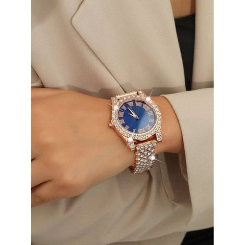 All Over Rhinestone Rose Gold Watch