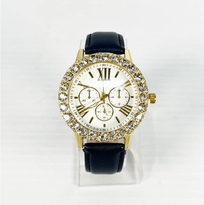 4458 Big Diamond Watch Navy