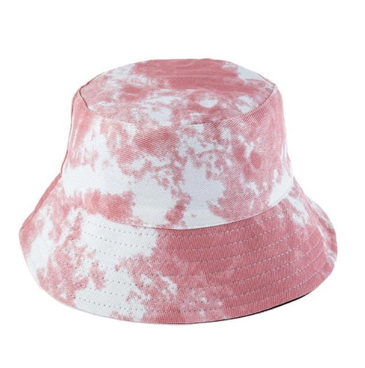 Reversible Denim Tie Dye Bucket Hat Pink
