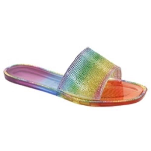 Glitter Rainbow Jelly Slipper