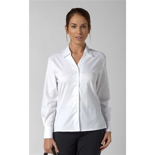 Vortex Long Sleeve Work Shirt Freya White