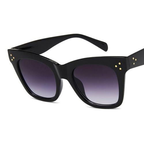 Oversize Cats Eye Sunglasses Black
