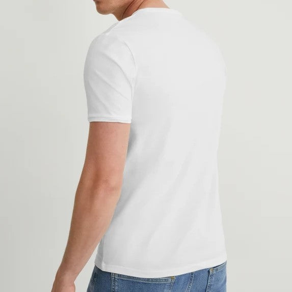 C&A V Neck T-Shirt White